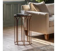 Clearance - Canterbury Mirrored and Gold Round Side Table - A115