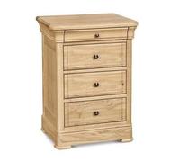 Clearance - Clemence Richard Moreno Oak 4 Drawer Bedside Cabinet - A185