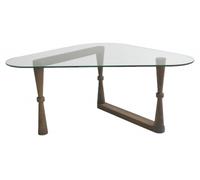 Clearance - Dunley Walnut and Glass Coffee Table