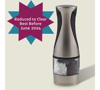 Clearance Electronic Salt Pepper Mill 2 In 1 Brushed Chrome Cole & Mason Kew
