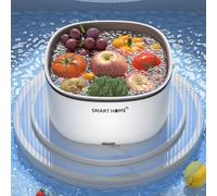 Clearance Fruit & Vegetable Washing Machine, Quiet Battery-Powered Washing Basket, Compatible with Fresh Produce Cleaning