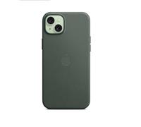 Apple - Back cover for mobile phone - MagSafe compatibility - FineWoven - evergreen - for iPhone 15 Plus