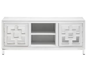 Clearance - Geo TV Unit - 2 Door - White Mirrored