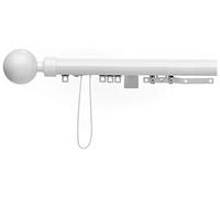 CLEARANCE Integra Glyda GLOSS WHITE, Corded metal corded curtain poles, 1 single piece pole, 28mm (240 cm)