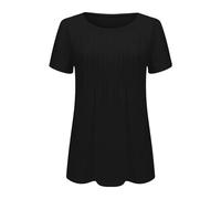 Clearance Items My Orders Amazon UK Personalised T Shirt Women's Round Neck Short Sleeve Solid Color T Shirt Fashionable Casual Top Black