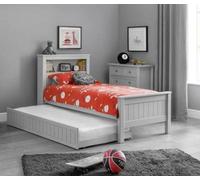 Clearance - Maine Grey Bookcase 3ft Single Bed - FSS15967