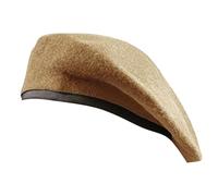 Clearance Mens Beret HAT- Mens Ladies Military Army Style Berets with Leather,Army Beret Hats British Military Berets for Men and Women Coffee M