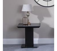 Clearance - Morgan Black Ceramic Fluted Lamp Table