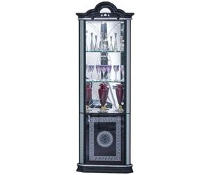 Clearance - New Venus Corner Display Cabinet - Black Italian - FSS15904
