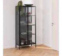 Clearance - Newcastle Display Cabinet - 2 Door - Tall - Black - A509