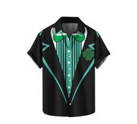 Clearance Novelty Funny T-Shirts for Men St. Patrick's Day Shirt Shamrock Clover Blouse Button Down Tee Shirt Short Sleeve Sweatshirt Irelands Tops Happy St Patricks Day Outfit Gifts for Him