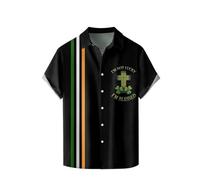 Clearance Novelty Funny T-Shirts for Men St. Patrick's Day Shirt Shamrock Clover Blouse Button Down Tee Shirt Short Sleeve Sweatshirt Irelands Tops Happy St Patricks Day Outfit Gifts for Him