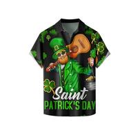 Clearance Novelty Funny T-Shirts for Men St. Patrick's Day Shirt Shamrock Clover Blouse Button Down Tee Shirt Short Sleeve Sweatshirt Irelands Tops Happy St Patricks Day Outfit Gifts for Him