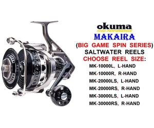 CLEARANCE OKUMA MAKAIRA SALT WATER SPINNING REEL BIG GAME FIXED SPOOL REEL