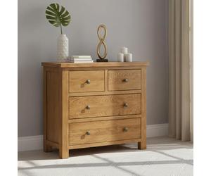 Clearance - Original Chest - 2+2 Drawer - Rustic Oak - A411