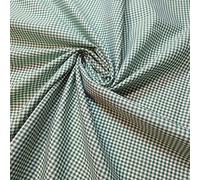 *Clearance* Premium Printed Polycotton Fabric Gingham 1/8" Print 44" Wide (by The Meter) (Emerald Green)