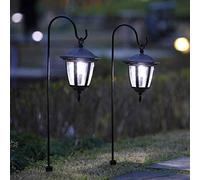 Clearance Prime Deals Shepherds Hooks for Garden Lights, Metal Shepherds Crook with Base, Adjustable Outdoor Garden Hooks Poles for Hanging Lanterns, Plant Baskets, Black