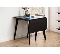 Clearance - Roxby Drop Leaf Dining Table - 2-4 Seater - 80cm-120cm - Black - FSS15961