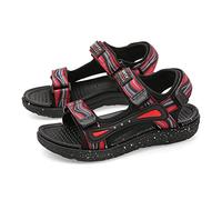 Clearance Size 3 Boys Summer Shoes Boy's Sandals Beach Outdoor Kids Hook and Loop Non Slip Sport Sandals 001_Red
