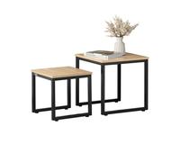 SoBuy® FBT42-N, Nesting Tables Set of 2 Coffee Table Side Table End Table