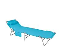 Clearance SoBuy Reclining Folding Chair with Side Bag Sunlounger,Blue,OGS35-B,UK