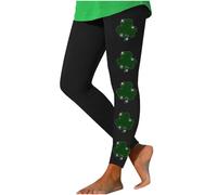Clearance St. Patrick's Day Leggings for Women UK Leprechaun Shamrock Tights Novelty Funny Graphic Yoga Pants Running Gym Leggings Ladies Saint Patricks Day Trousers Athletic Pant Soft Stretchy