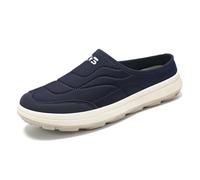 Clearance UK 6 Mens Mules Slippers Orthopedic Plantar Fasciitis Slip-On Indoor Outdoor Camping Walking Loafers Casual House Backless Shoes Blue Footwear