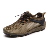 Clearance UK 7.5 Men's Barefoot Hiking Shoes Sandals Quick Dry Breathable Mesh Lightweight Outdoor Trekking Training Water Walking Shoes for Water Sport Waders Diving Sailing Kayaking Brown Footwear