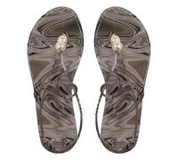 Clearance UK 7.5 Women's Rainbow Strappy Flat Slingback Sandals Dressy Summer Beach Thong Slides Minimalist Pearl T-Strap Summer Vacation Beach Bridal Wedding Shoes Grey Footwear Sandle