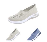 Clearance UK Women Slip On Walking Shoes Mesh Breathable Lightweight Casual Orthopedic Sneakers for Women UK Spring Summer Sport Shoe Ladies Wide Fit Trainers Size 6