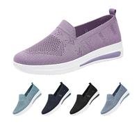 Clearance UK Women Slip On Walking Shoes Mesh Breathable Lightweight Casual Orthopedic Sneakers for Women UK Spring Summer Sport Shoe Ladies Wide Fit Trainers Size 6