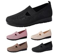 Clearance UK Women's Mary Jane Walking Shoes Slip on Trainers Non Slip Orthopedic Flats Breathable Casual Sneakers All Day Walking Non Slip Soft Sole Nursing Shoes Size 4