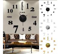 Clearance Wall Mute Frameless Decor DIY Clock Sticker LED Light, 3D Wall Clock for Modern Living Room, Kitchen, Office Decor