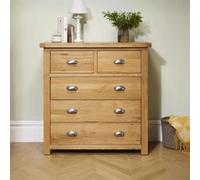 Clearance - Woburn Rustic Oak 3+2 Drawer Chest - A278