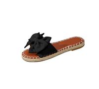 Clearance Women's Bow Knot Flat Sandals Ladies Open Toe Sliders Orthopedic Sandal Summer Wide Fit Slides Outdoor Beach Pool Slippers Lightweight Non Slip Slider Comfortable Flip Flops Fashion