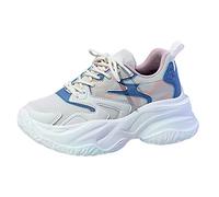 Clearance Women's Chunky Tie Sneaker Platform Sneakers Chunky Trainers Fashion Sneakers Comfortable Soft Outdoor Sneakers Sneaker UK 5 1_Blue