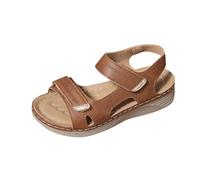 Clearance Women's Hiking Sandals Open Toe Wedge Sandals Hook & Loop Fastening Shoes Summer Walking Sandal Slingback Sliders Ladies Platform Slippers with Arch Support Fashion Orthotic Slides