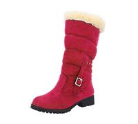 Clearance Womens Winter Knee High Boots Thermal Fleece Plush Fur Lined Snow Boots Winter Wear-Resistant Non Slip Thermal Long Boots Ladies Outdoor Walking Shoes Christmas Gifts for Her Size 7