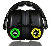 ClearArmor 141001 Shooters Hearing Protection Safety Ear Muffs Folding-Padded Head Band Ear Cups, Black