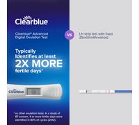 Clearblue 30 Advanced Digital Ovulation Tests and 1 Pregnancy Test Kit - Typically IDENTIFIES at Least 2X More Fertile Days vs LH only Ovulation Tes