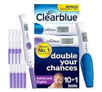 Clearblue Digital Ovulation and Pregnancy Test - Double Your Chances of Getting Pregnant. 10 Advanced Digital Ovulation Tests and 1 Pregnancy Test Digital with Weeks Indicator
