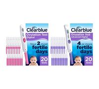 Clearblue Digital Ovulation Test Kit, 1 Digital Holder and 20 Tests & Advanced Digital Ovulation Test Kit (OPK), 1 Digital Holder and 20 Ovulation Tests