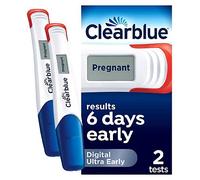 Clearblue Early Detection Pregnancy Test - Digital Ultra Early (10 MIU/ml), No Test Can Tell You Sooner - 2 Digital Tests, Packaging May Vary
