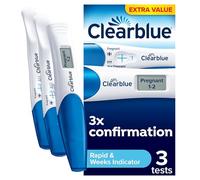 Clearblue Pregnancy Test 3X Confirmation Combo Pack, Result As Fast As 1 Minute (Visual Sticks) & Tells You How Many Weeks (Digital Stick), Kit of 3 Tests (1 Digital, 2 Visual)