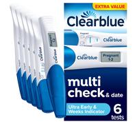 Clearblue Pregnancy Test Multi-Check & Date, 6 Tests