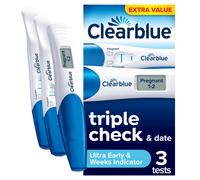 Clearblue Pregnancy Test Ultra Early Triple-Check & Date Combo Pack, Results 6 Days (Visual Sticks) Tells You How Many Weeks (Digital Stick), Kit Of