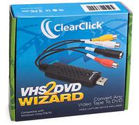 ClearClick VHS to DVD Wizard with USB Video Grabber & Free USA Tech Support