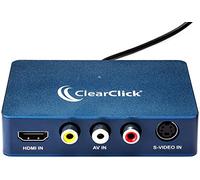ClearClick Video to USB 1080P Audio Video Capture & Live Streaming Device - Input HDMI, AV, RCA, S-Video, VCR, VHS, Camcorder, Video8, Hi8, DVD, Gaming Systems - USB-C Plug & Play