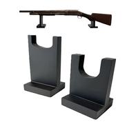 Clearco WIDE top Wood Gun Stands, display stands for rifles, long guns, firearms, weapons and collectables (Oak)