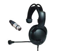 Clearcom Single Muff Intercom Headset w. Female XLR Four Pin Connector Headphone
